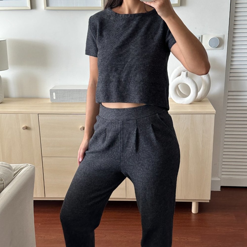Zara Joggers Gray Matching Set